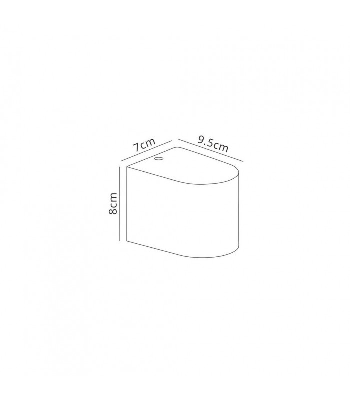 Round Wall Down Lamp, 1 x GU10, IP54, Anthracite
