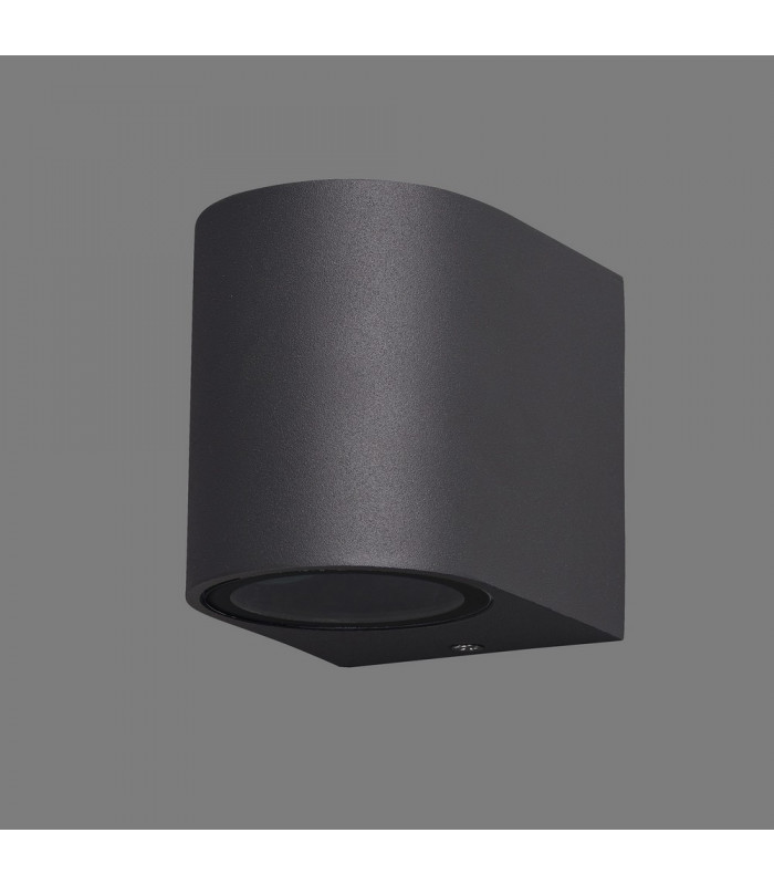 Round Wall Down Lamp, 1 x GU10, IP54, Anthracite