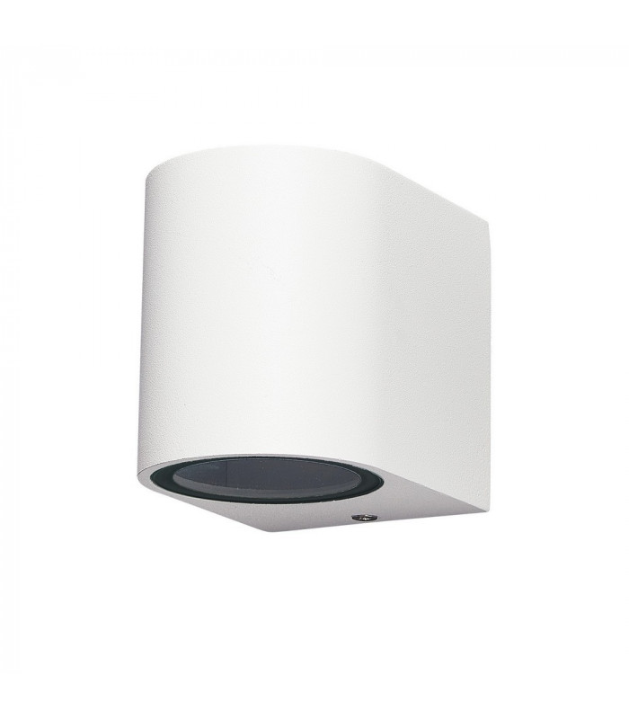Round Wall Down Lamp, 1 x GU10, IP54, Sand White