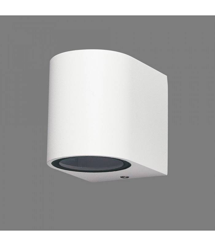 Round Wall Down Lamp, 1 x GU10, IP54, Sand White