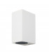 Square Wall Lamp, 2 x GU10, IP54, Sand White