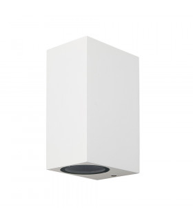 Square Wall Lamp, 2 x GU10, IP54, Sand White