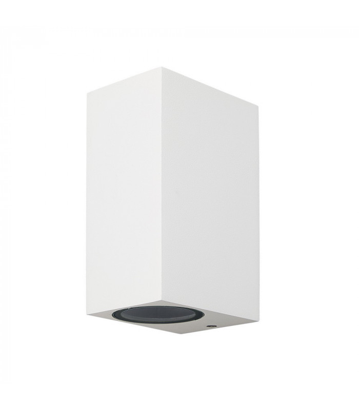Square Wall Lamp, 2 x GU10, IP54, Sand White