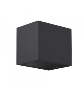 Square Wall Down Lamp, 1 x GU10, IP54, Anthracite