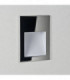 LED 1 Light Outdoor Small Recessed Square Marker Wall Light Polished Stainless Steel IP65