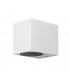 Square Wall Down Lamp, 1 x GU10, IP54, Sand White