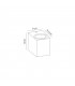 Square Wall Down Lamp, 1 x GU10, IP54, Sand White