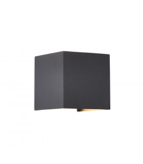 Square Wall Lamp, 12W LED, 3000K, 1100lm, IP54, Anthracite