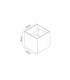 Square Wall Lamp, 12W LED, 3000K, 1100lm, IP54, Sand White