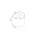 Round Wall Lamp, 12W LED, 3000K, 1100lm, IP54, Sand White