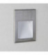 LED 1 Light Small Recessed Square Marker Wall Light Brushed Stainless Steel IP65