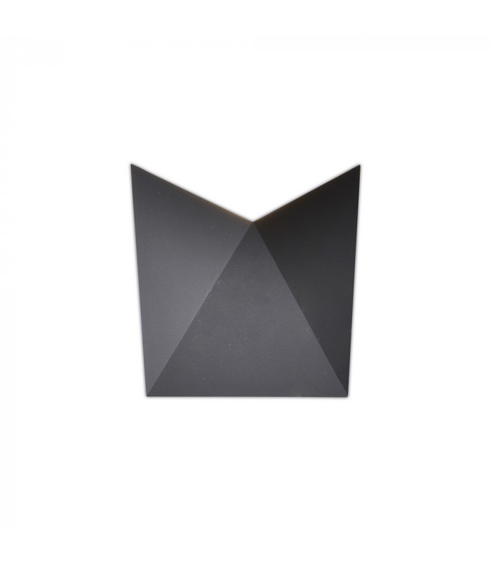 Flush Wall Lamp, 8W LED, 3000K, 750lm, IP54, Anthracite