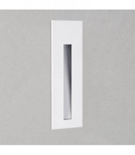 LED 1 Light Outdoor Small Recessed Square Marker Wall White IP65