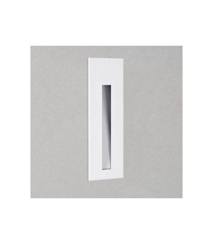 LED 1 Light Outdoor Small Recessed Square Marker Wall White IP65
