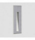 LED 1 Light Outdoor Small Recessed Square Marker Wall Brushed Stainless Steel IP65