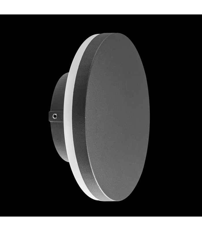 Round Flush Wall Lamp, 9.6W LED, 3000K, 720lm, IP54, Anthracite