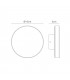 Round Flush Wall Lamp, 9.6W LED, 3000K, 720lm, IP54, White