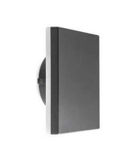 Square Flush Wall Lamp, 9.6W LED, 3000K, 720lm, IP54, Anthracite