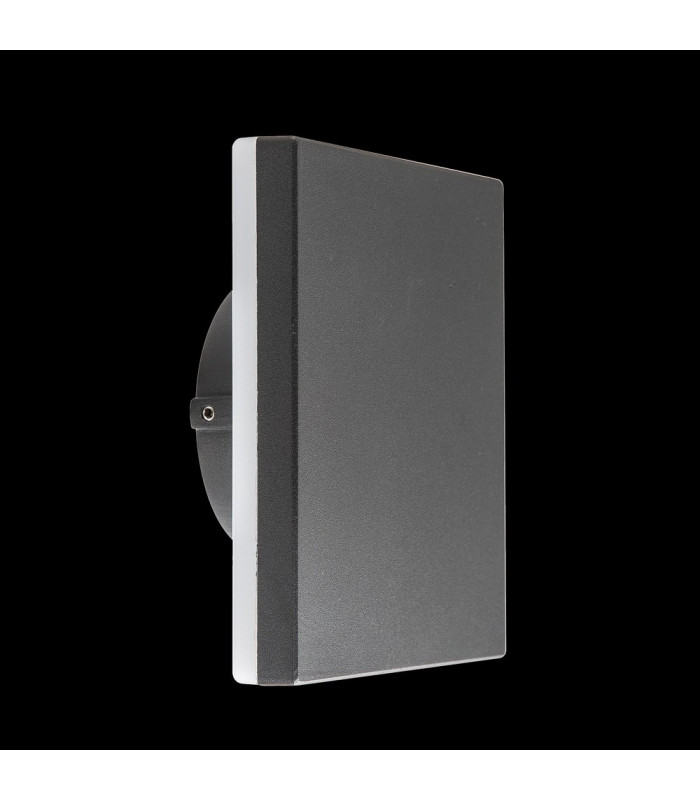 Square Flush Wall Lamp, 9.6W LED, 3000K, 720lm, IP54, Anthracite