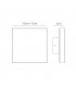 Square Flush Wall Lamp, 9.6W LED, 3000K, 720lm, IP54, White