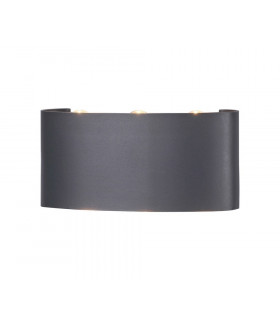 Flush Wall Lamp, 6W LED, 3000K, 450lm, IP54, Anthracite
