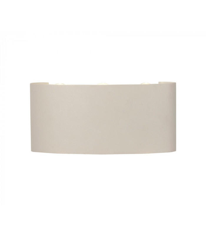 Flush Wall Lamp, 6W LED, 3000K, 450lm, IP54, Sand White