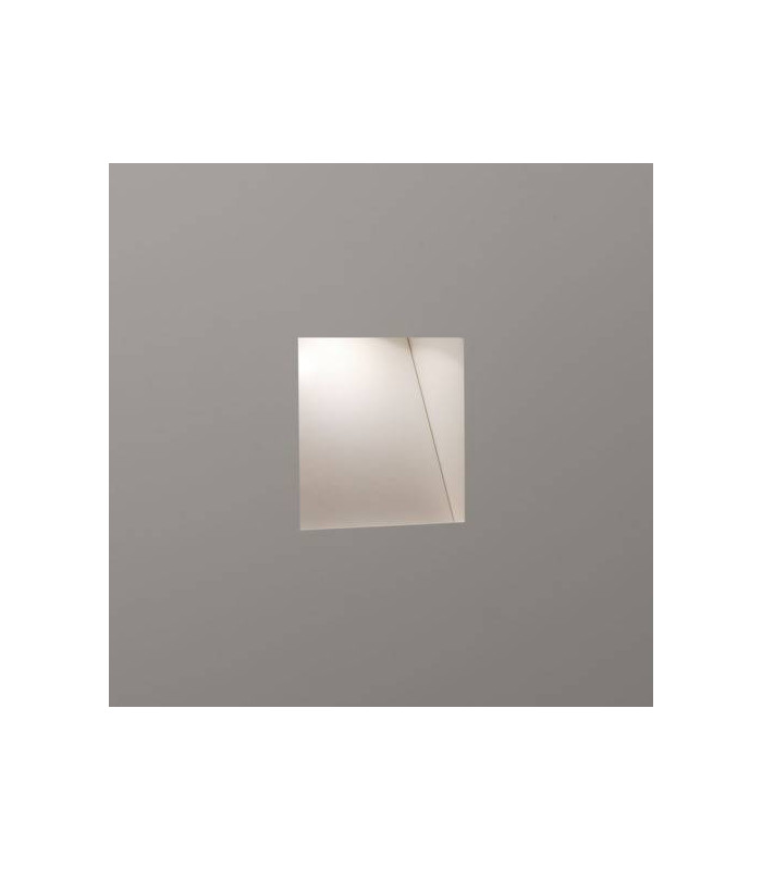 LED 1 Light Outdoor Recessed Trimless Marker Wall Light Matt White