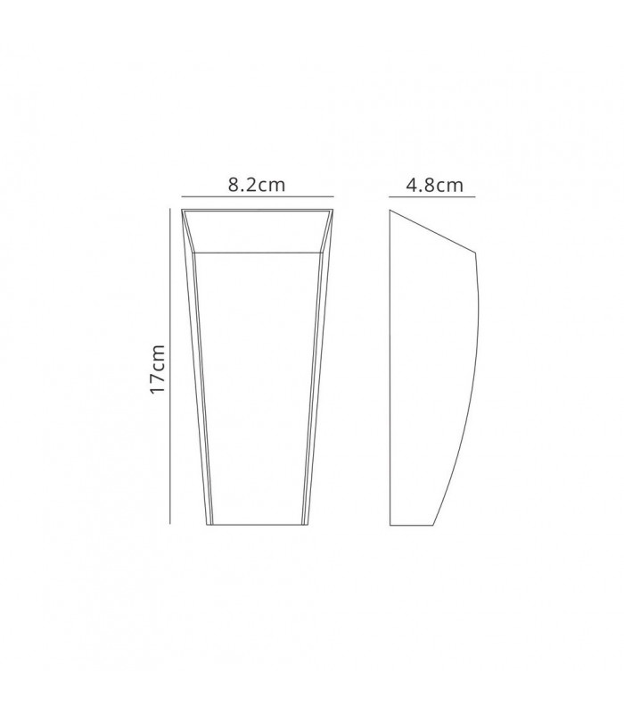Wall Down Lamp, 6W LED, 3000K, 420lm, IP54, Anthracite