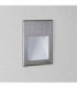 LED 1 Light Outdoor Recessed Square Marker Wall Light Brushed Stainless Steel