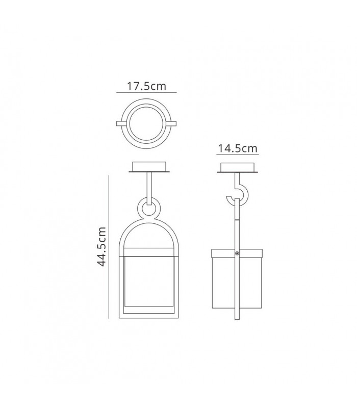 Ceiling, 1 x E27, IP54, Anthracite