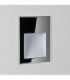 LED 1 Light Outdoor Recessed Square Marker Wall Light Polished Stainless Steel
