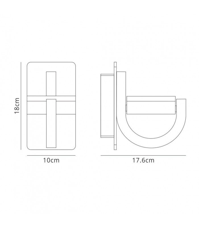 Wall Lamp, 1 x GX53, IP54, Anthracite