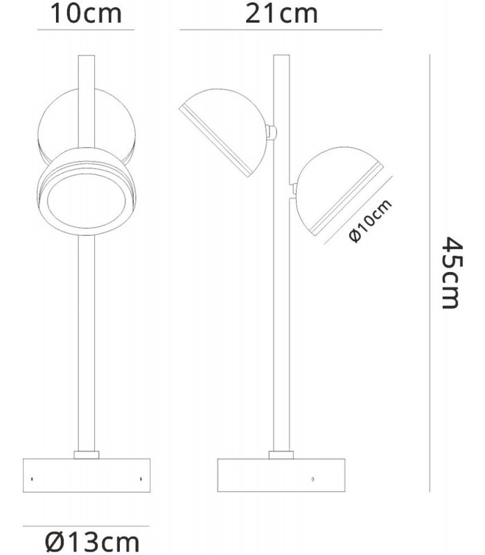 Short Post, 2 x GX53 (Max 10W), IP65, White