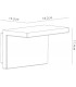 Wall Down Lamp, 13W LED, 3000K, 850lm, IP54, Anthracite, Walnut