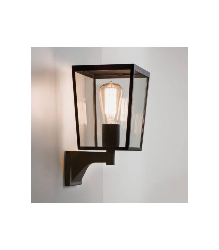 1 Light Outdoor Wall Lantern Textured Black IP44, E27