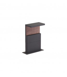Post Lamp, 13W LED, 3000K, 850lm, IP54, Anthracite, Walnut