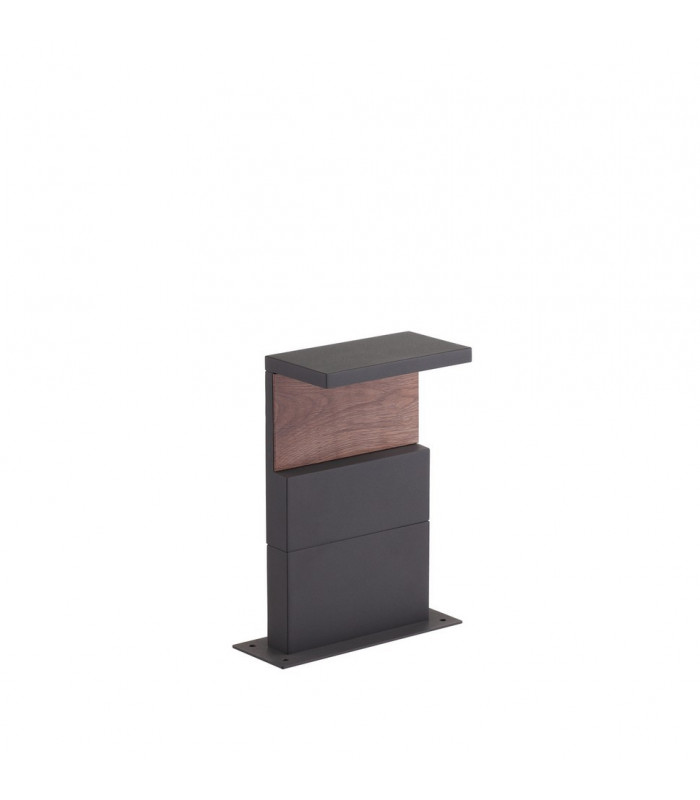 Post Lamp, 13W LED, 3000K, 850lm, IP54, Anthracite, Walnut
