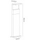 Floor Lamp Small, 13W LED, 3000K, 850lm, IP54, Anthracite, Walnut