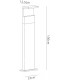 Floor Lamp Large, 13W LED, 3000K, 850lm, IP54, Anthracite, Walnut