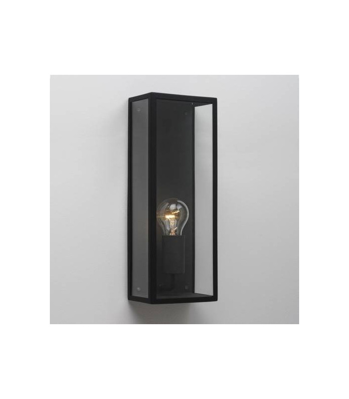 1 Light Outdoor Wall Lantern Textured Black IP44, E27