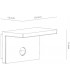Motion Sensor Wall Lamp, 15W LED, 3000K, 900lm, IP54, Anthracite, Walnut