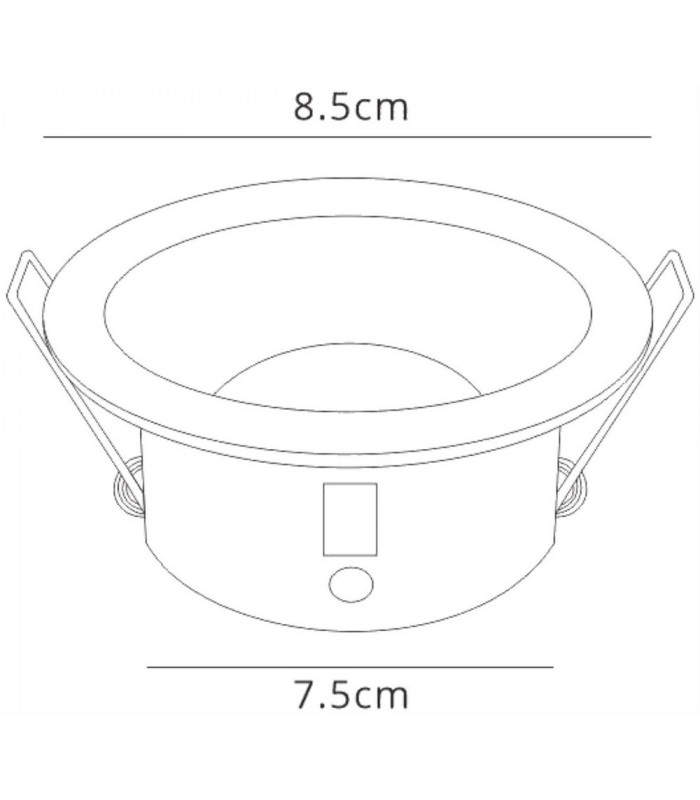 GU10 Downlight Round, 1 x GU10 (Max 12W), IP54, Matt White