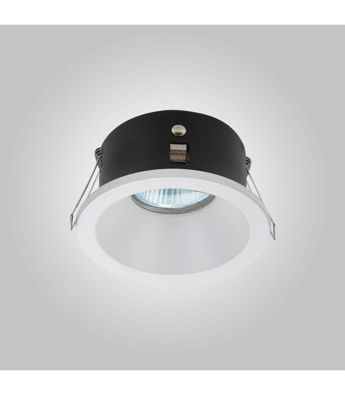 GU10 Downlight Round, 1 x GU10 (Max 12W), IP54, Matt White