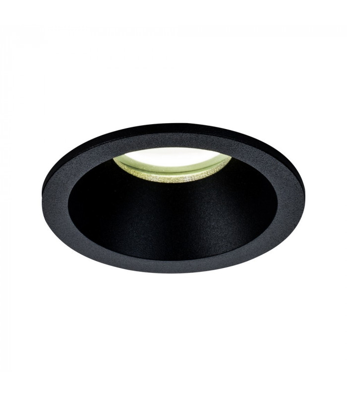 GU10 Downlight Round, 1 x GU10 (Max 12W), IP54, Matt Black