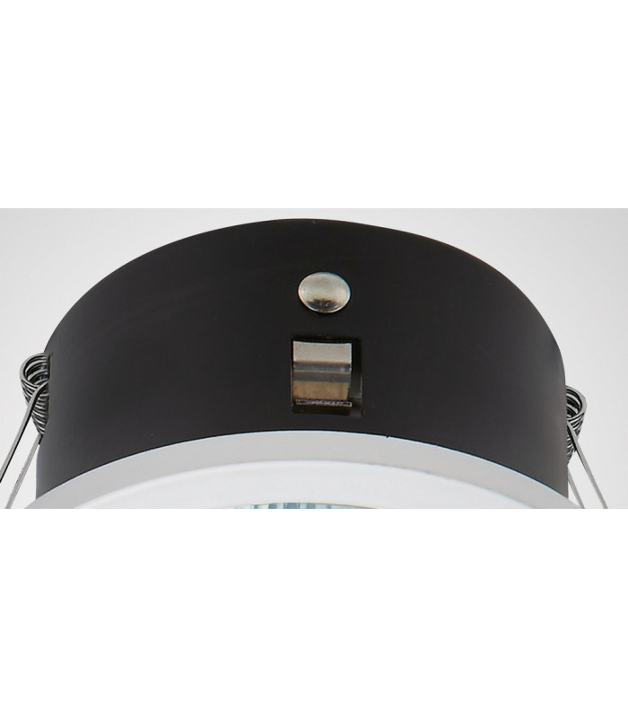 GU10 Downlight Round, 1 x GU10 (Max 12W), IP54, Matt Black