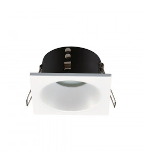 GU10 Downlight Square, 1 x GU10 (Max 12W), IP54, Matt White