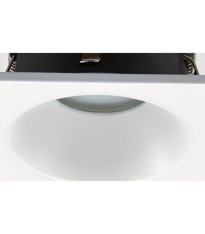 GU10 Downlight Square, 1 x GU10 (Max 12W), IP54, Matt White