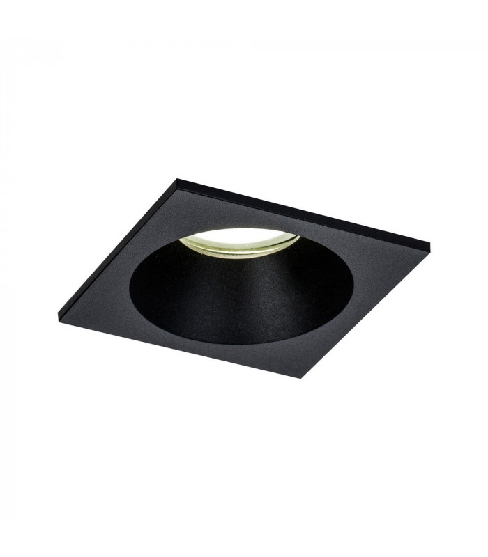 GU10 Downlight Square, 1 x GU10 (Max 12W), IP54, Matt Black