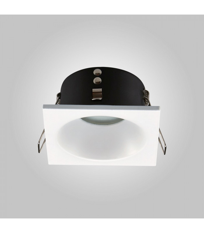GU10 Downlight Square, 1 x GU10 (Max 12W), IP54, Matt Black