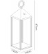 Portable Lantern Small, 2.2W LED, 3000K, 188lm, IP54, White